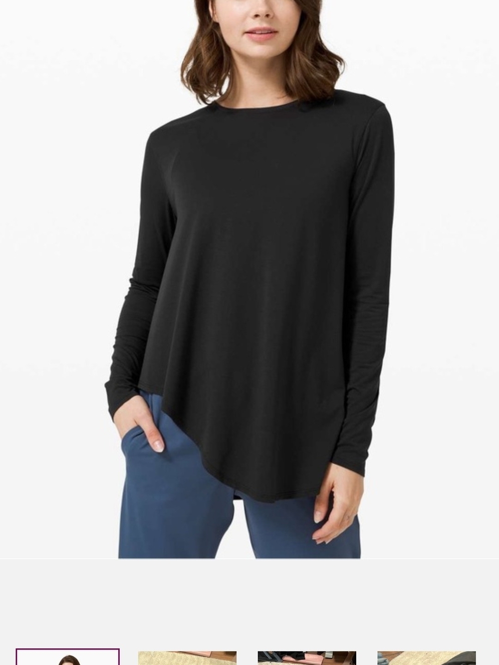 ⭐️lululemon athletica Black Long-Sleeve Relaxed Crew Top